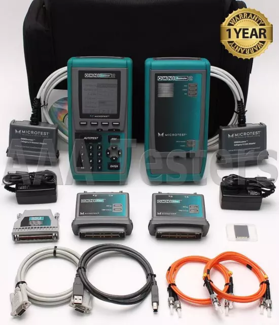 Fluke Microtest OMNIScanner 2 Cat5e Cat6 OMNI MM Fiber Digital Cable Analyzer