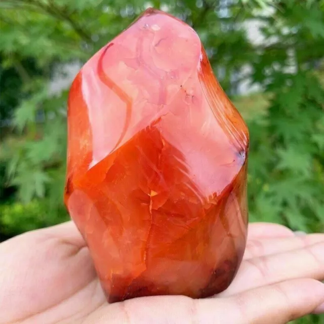 Random 1PC Natural Agate Carnelian Jasper Flame Quartz Crystal Healing Stone