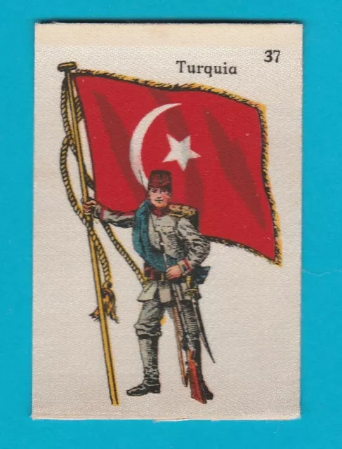 Silk ' Flag With Soldier ' - Turkey - La Favorita (Canary Islands) - 1915