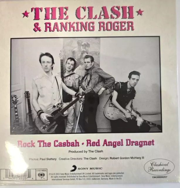 The Clash & Ranking Roger – Rock The Casbah • Red Angel Dragnet 7" vinyl record 2