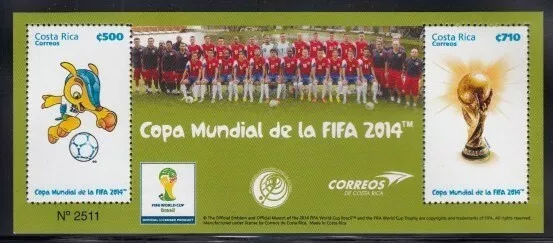 COSTA RICA FIFA World Cup BRAZIL 2014 MNH souvenir sheet
