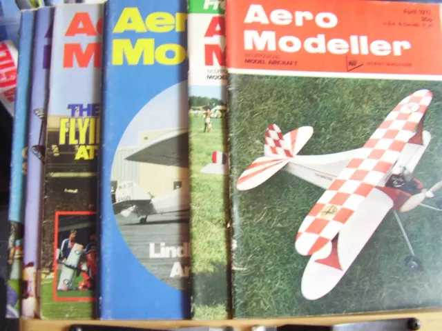 Joblot X 9 Aeromodeller 1977 Modell Flugzeug Magazin Einige Mit Plänen Siehe Bilder