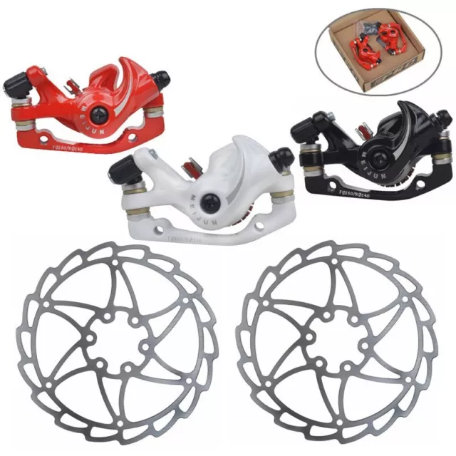 MTB Mountain Bike Bicycle Front&Rear Disk Disc Brake Calipers W/160mm Rotors