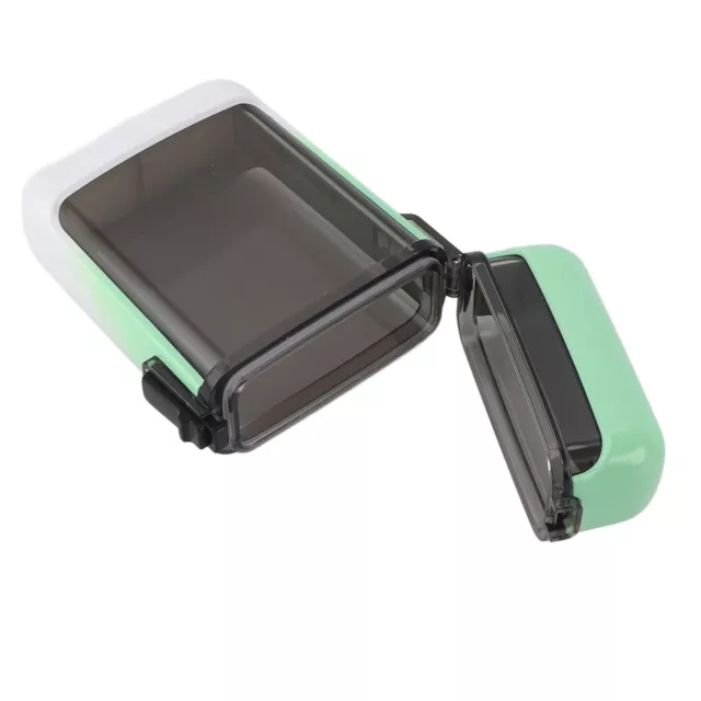 (Green White)Cigarette Case Cigarette Container Rectangle Waterproof Plastic AU