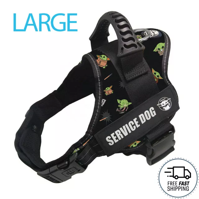 Dog Harness L Adjustable Reflective No Pull No Choke Outdoor Vest Service Pet BY