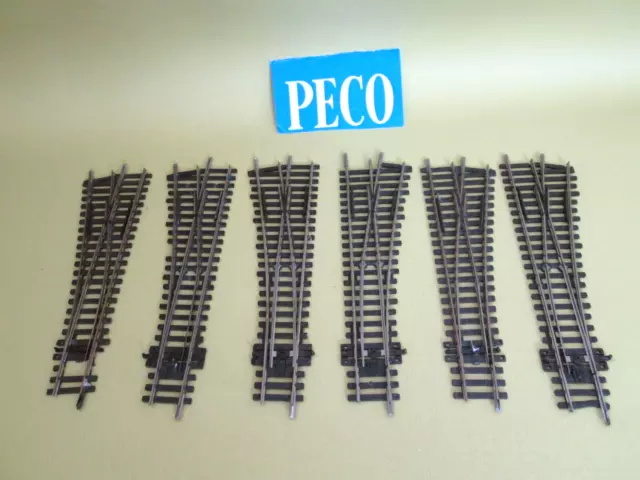 Peco Model Railway - Oo Gauge - Six - Small Radius Track Points - Sl-91 / Sl-92