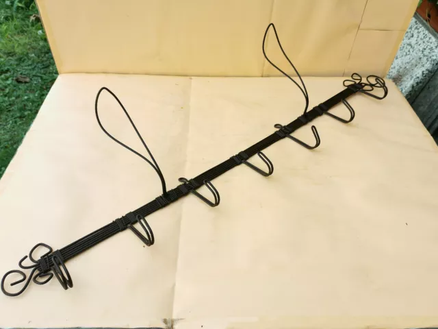 OLD ANTIQUE PRIMITIVE METAL WIRE HANDMADE HANGER HOOK Early 20th HAND MADE