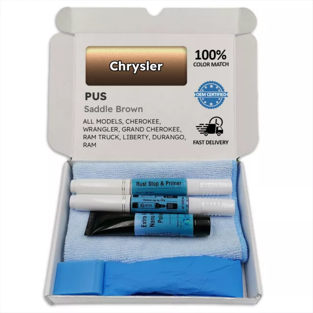 PUS Saddle Brown Touch Up Paint for Chrysler CHEROKEE WRANGLER GRAND RAM TRUCK