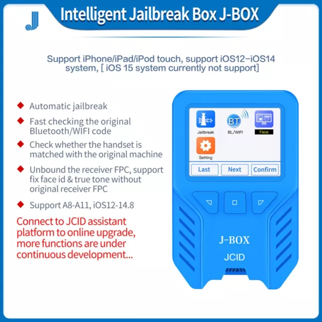 J-BOX Unlock box Automatic iOS Jailbreak & Flash Tools for bypass ID Icloud NEW