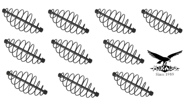 10Stk Futterspirale Futterkorb Spiral Futter Korb Feeder Angelkorb Spring Feeder