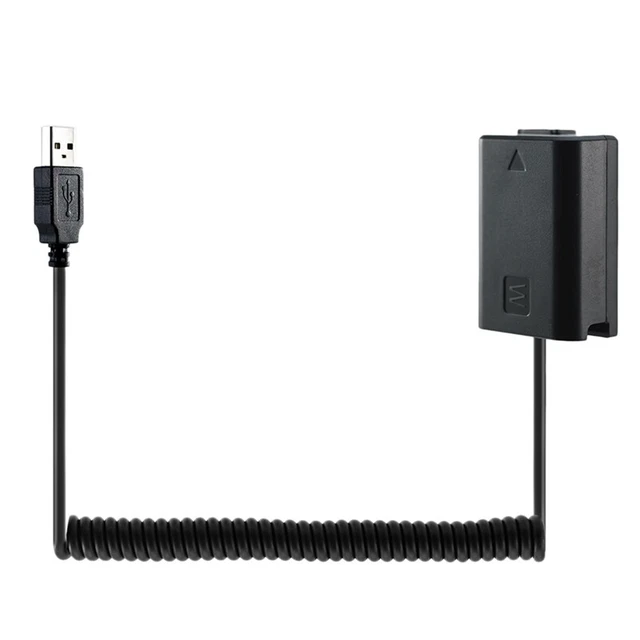 Cavo di ricarica USB NP-FW50 fittizio batteria cavo molla per A7 A7R A7S A7M A7II A7 B8P5