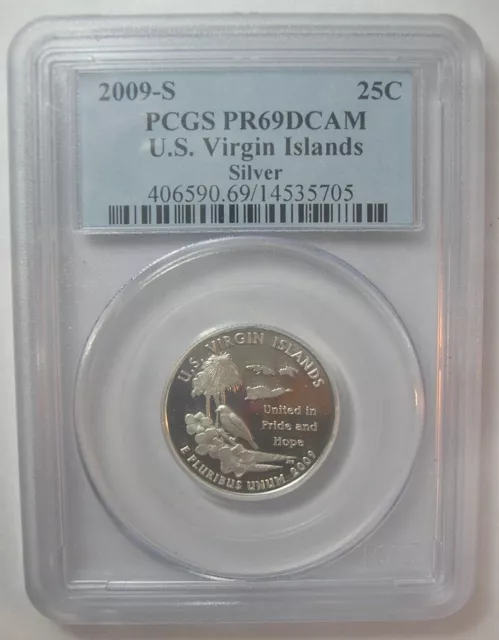 2009-S SILVER U.S. Virgin Islands Quarter - PCGS PR69DCAM