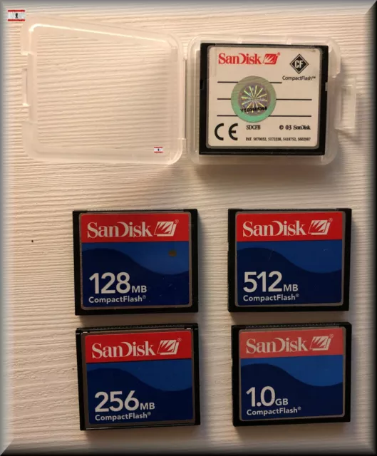 SanDisk Compact Flash CF-Card 64 128 256 512 1024 MB SDCFB/SDCFJ mit Schutzhülle