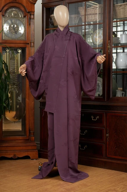 Dear Vanilla Japanese Silk Iromuji Kimono Women's Authentic Japan Vintage Mint
