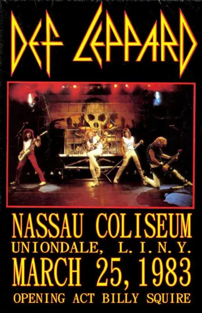 Def Leppard Replica 1983 Concert Poster