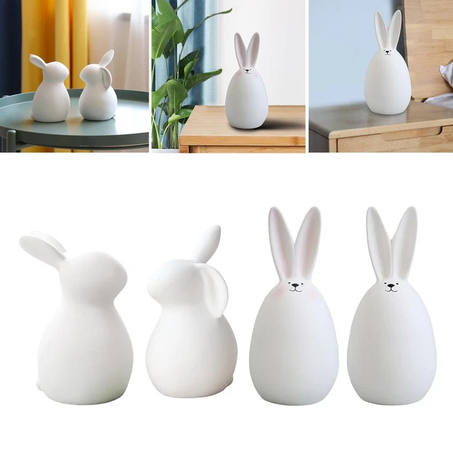 Adorable Lapin Statue Figurines de Collection Artisanat En Céramique Figurines