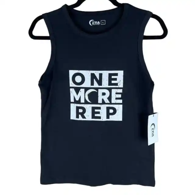 Zyia Active 'One More Rep' Muscle Tank Boys Size Large NWT Activewear Top