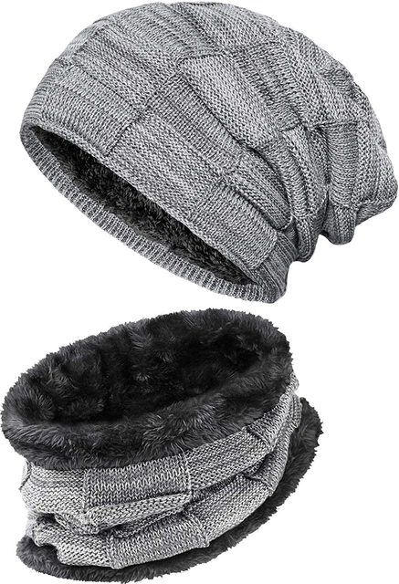 Gorro Para Hombre Gorros De Invierno Hombres Para El Frio Con Bufanda Punto