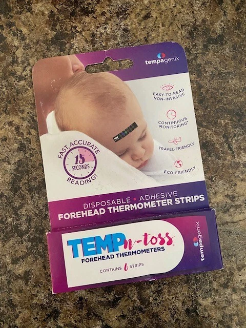 5x Temp N Toss Disposable Forehead Thermometer Strips, 6 Pack ea