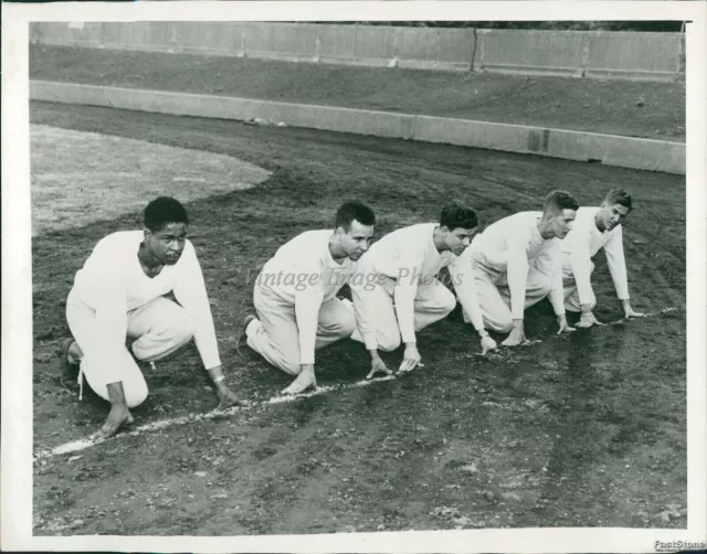 1946 Pvt Henry Cameron Yokohama Stadium Track & Field Meet Sports 7X9 Photo