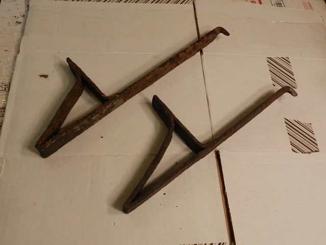 Vintage 2 Cast Iron Metal Roof Snow Stops, Ice Guard, Slate Roofing Architecture