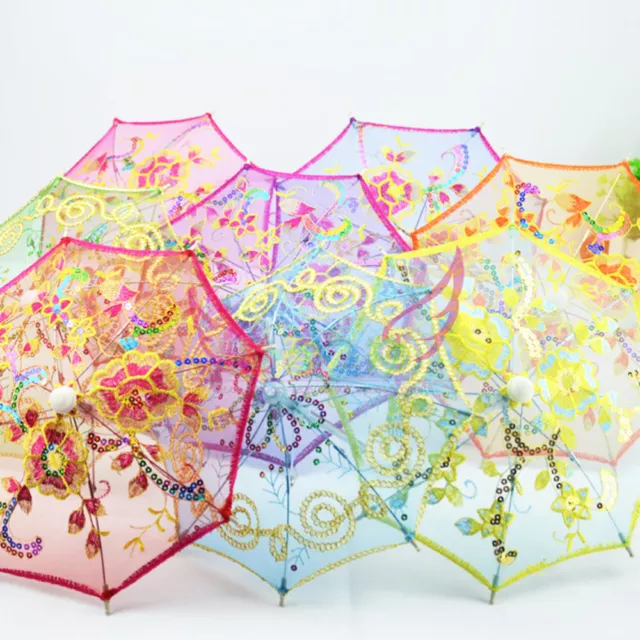 3 Pcs Mini Umbrellas for Decorations Miniature Kids Toys Kidtraxtoys Parasol