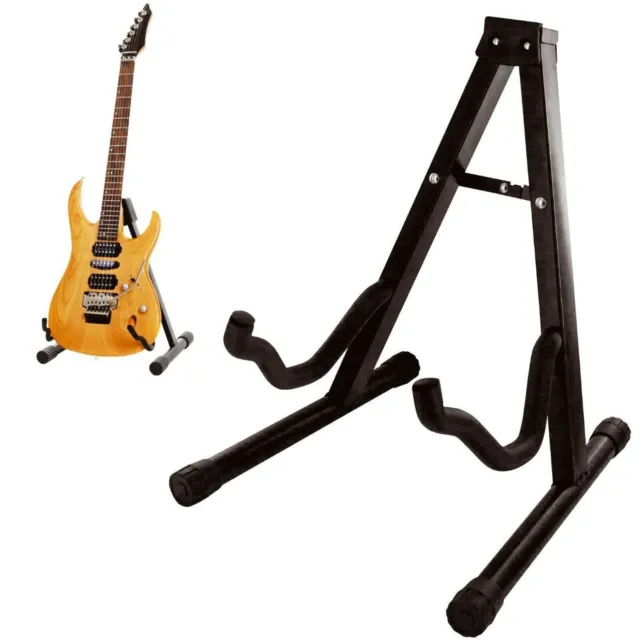 Folding Guitar Stand Foldable A-Frame Music Floor Electric Acoustic Bass New