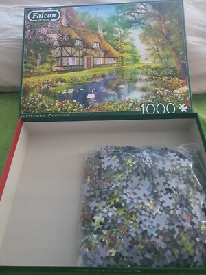 JUMBO FALCON DELUXE ‘Waterside Cottage’ 1000 Piece Jigsaw Puzzle £12.00 ...