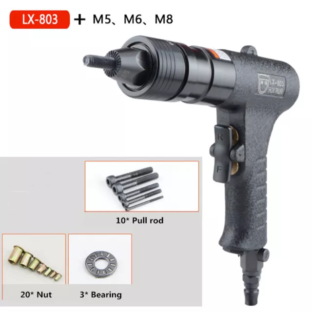 LX-803 Pneumatic Riveters Pneumatic Pull Setter Air Rivets Nut Gun M5/M6/M8 Y