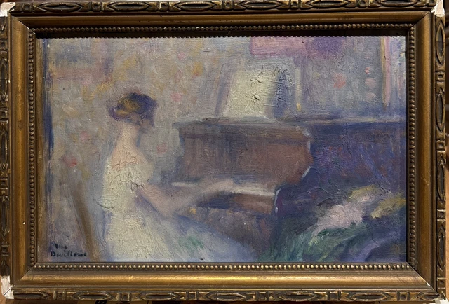 Tableau Huile Sur Toile Léon Ostrowski (1858-1889) - Étude Paysage Impressionniste, Circa 1880, Encadré