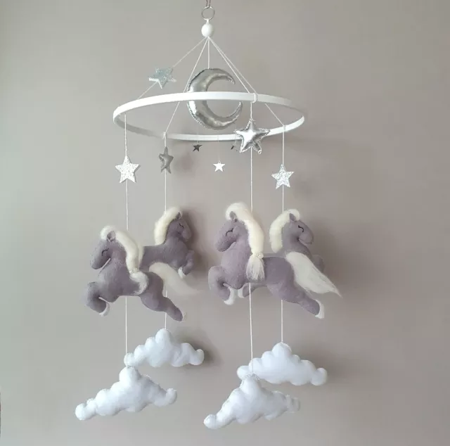 Baby Mobile Hand made Baby Mobile girl boys crib Horse Baby Mobile crib