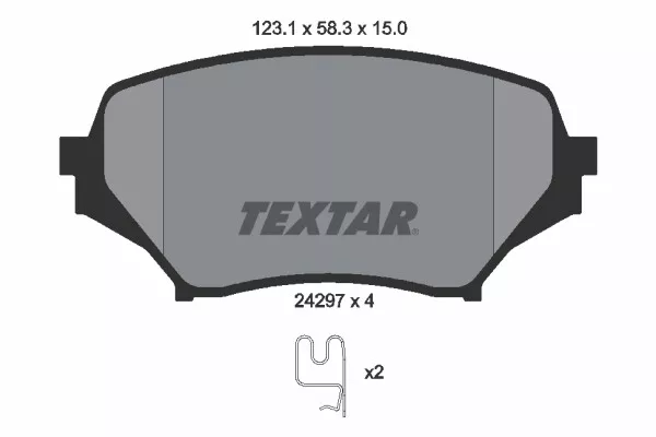 Fits TEXTAR 2429701 BRAKE PADS /RH/F/ MAZDA MX-5 III 05-  DE Stock