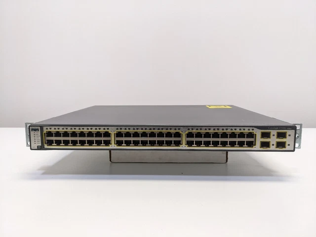 TESTED Cisco Catalyst 3750G WSC3750G-48TS-S 48 Port Rack Mount Compact Switch