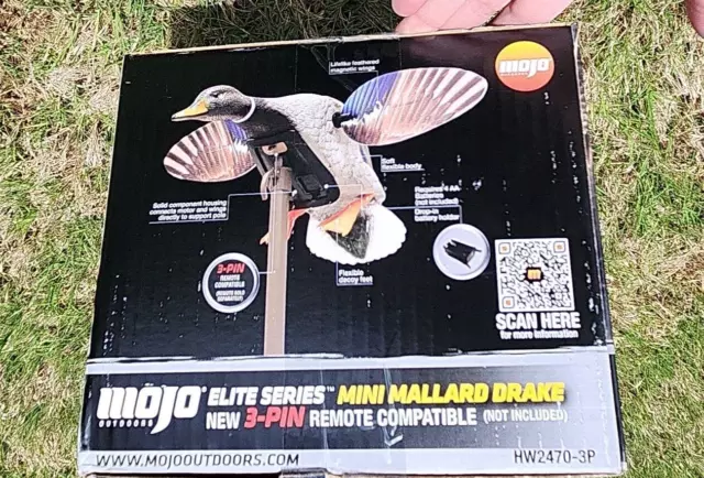 Mojo Outdoors Elite Series Mini Mallard Drake Decoy Duck Spinning Wings