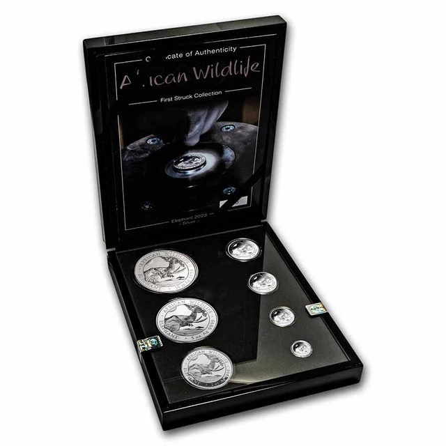 2023 Somalia 7-Coin Silver Elephant First Struck Collection - SKU#273801
