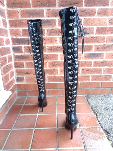 Patent Leather Pvc Thigh Boots Uk Patent Leather Boots Pvc Thigh