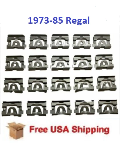 Fits 1973-1985 Regal Rear Glass Window Windshield Molding Trim Reveal Clips