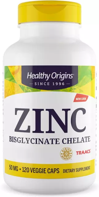 , ZINC BISGLYCINATE, 50Mg Zinc - One Capsule Every 2 Days, 120 Vegan ...