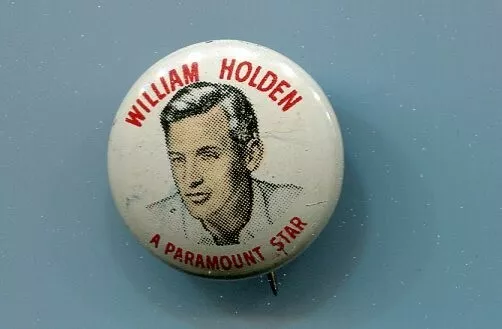 1940 Quaker Oats Cereal Premium William Holden Paramount Star Advertising Pin