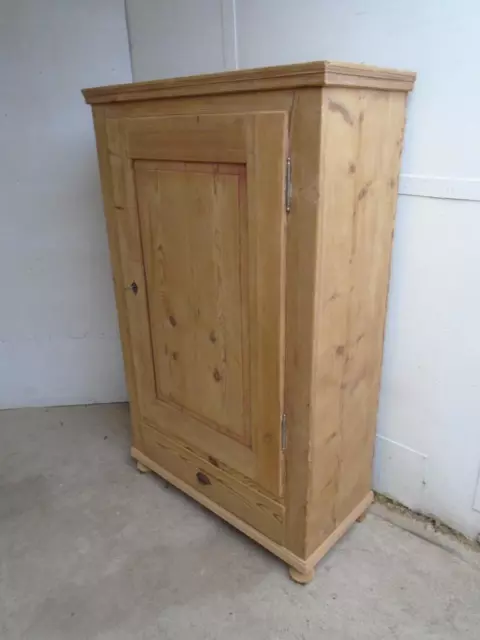 A Victorian 1 Door 1 Drawer Antique/Old Pine Kitchen Cupboard to Wax/Paint