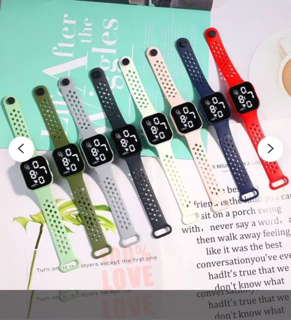 Sport LED Digital Screen Wrist Watch For Men Women Unisex Boys Girls Kids Gift