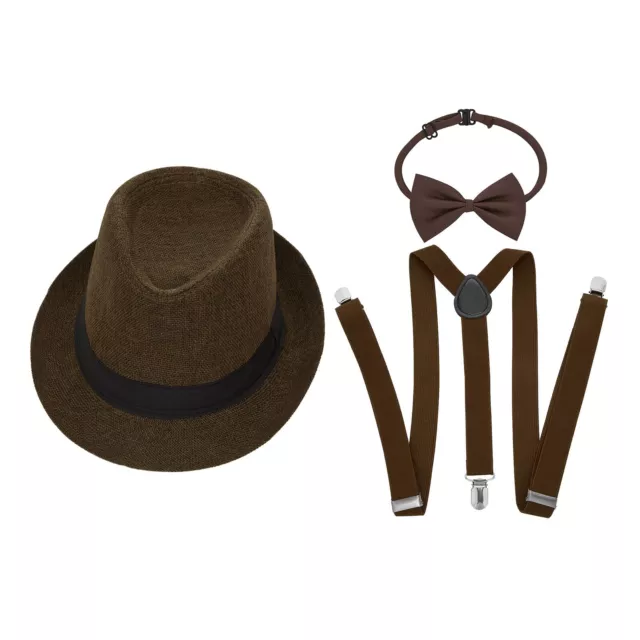 Mens Gentleman Adjustable Costume Accessories Detachable 3 Piece A Set Cospay