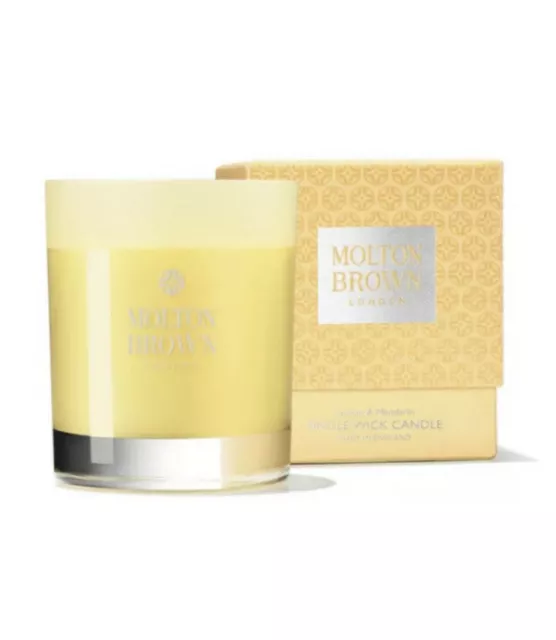 Molton Brown Lemon & Mandarin Single Wick Candle 180G *Genuine* Brand New