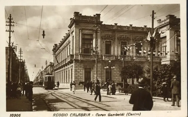 Cartolina Paesaggistica Calabria Reggio Calabria Corso Garibaldi Viaggiata 1916