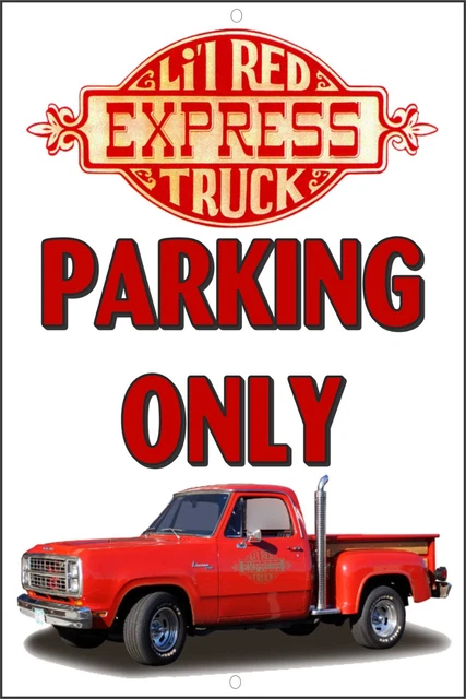 1979 Dodge Lil' Red Express Truck Parking Only Metal Sign-Free US Ship