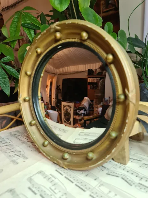 Vintage Regency Style Convex Wall Mirror by Atsonea England. Excellent Condition