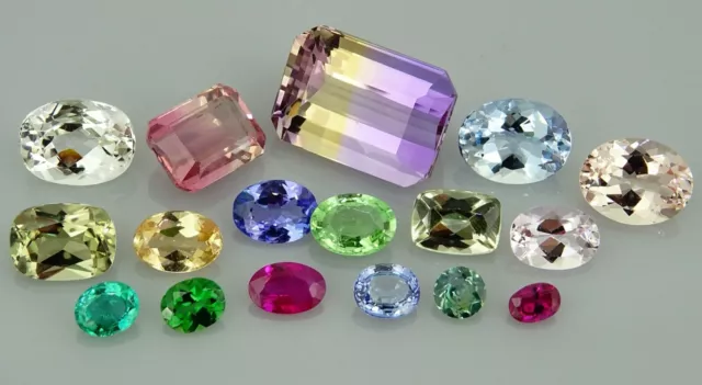 mixed lot of natural and rare gemstones 24.72ct natural loose gemstones