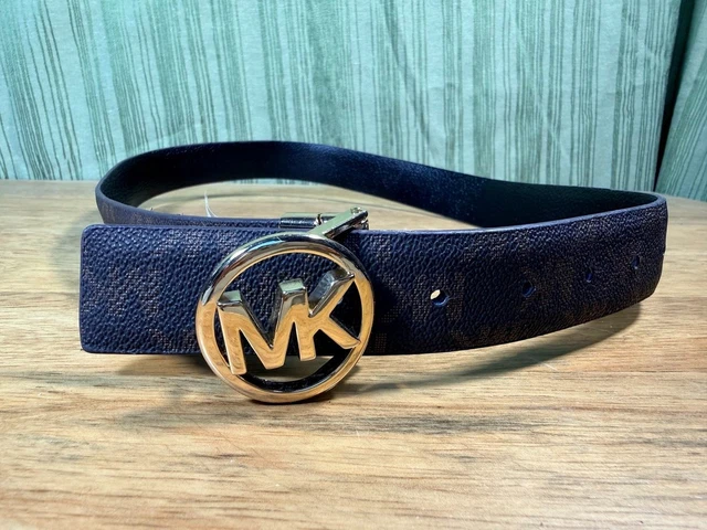 MICHAEL KORS BELT Reversible Brown Mk Logo With Flower Print  display picture 1