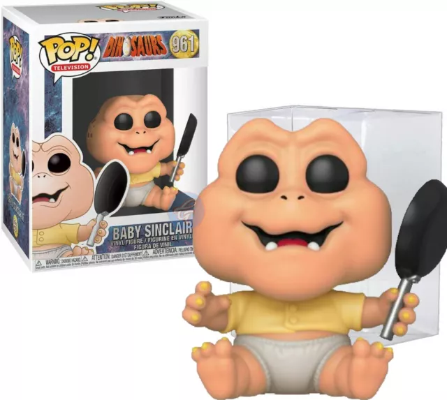 Funko Pop Television: Dinosaurs Baby Sinclair #961 con protector libre de ácido