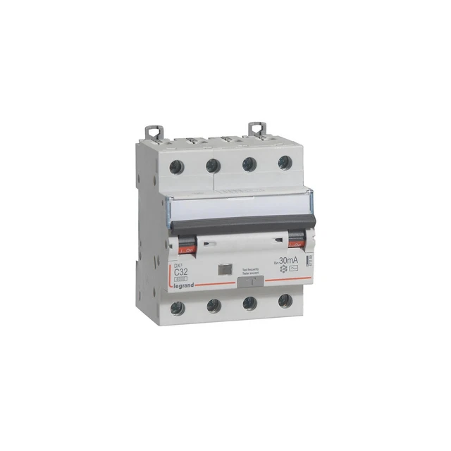 Disjoncteur Différentiel Tétrapolaire 4P 63A 32A 30mA Hagerfi40A30Ma4Poli - Triphasé 400V, Montage Rail DIN